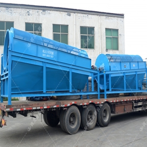 兩臺GTS1545無軸滾筒篩沙機(jī)發(fā)貨圖片_發(fā)往廣東佛山_篩分砂子